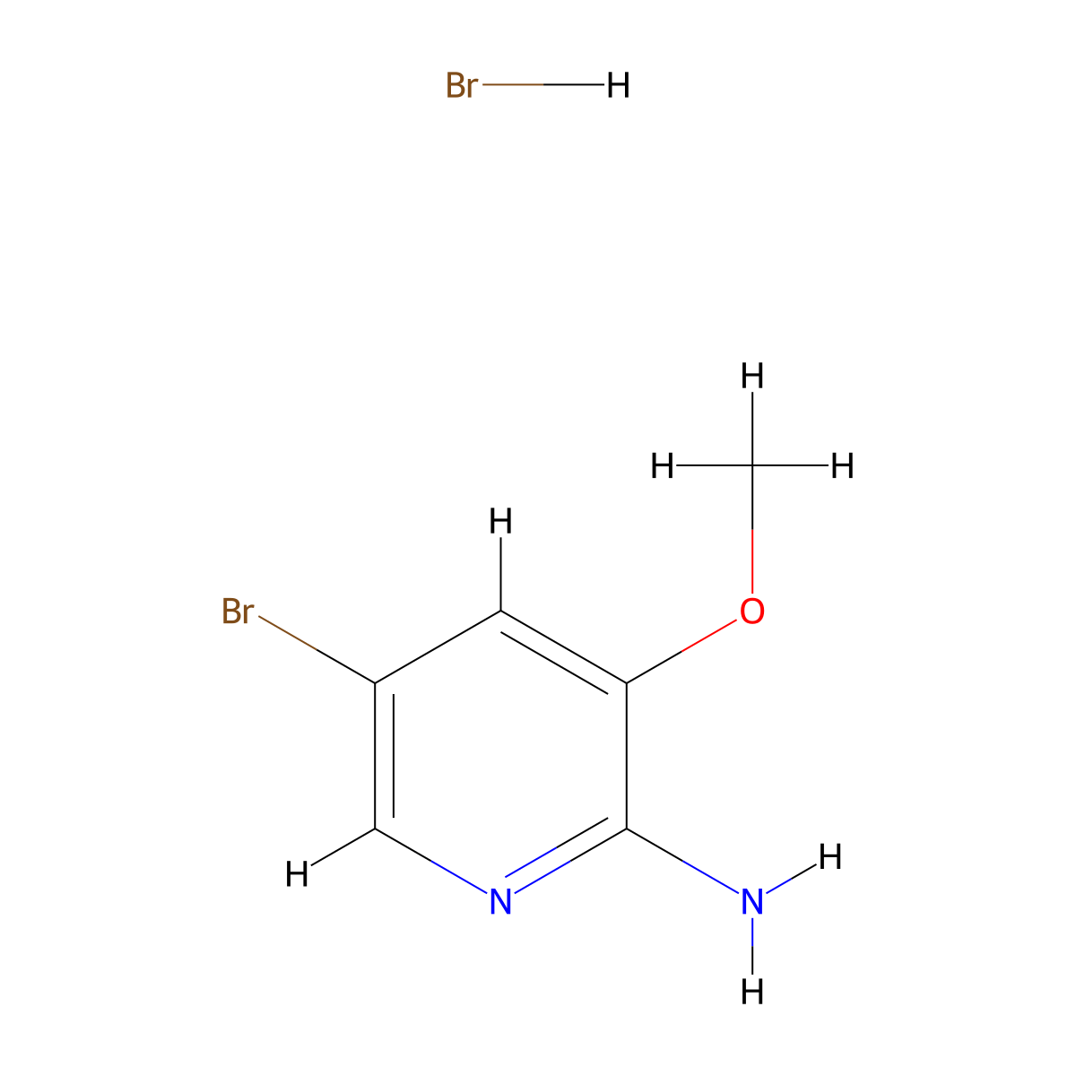 5-Bromo-3-methoxypyridin-2-amine hydrobromide molecular structure, CAS 2742656-46-6