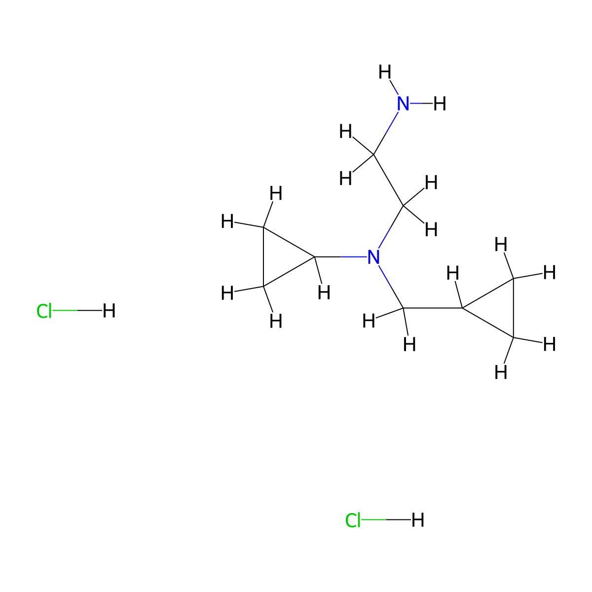 N-(2-aminoethyl)-N-(cyclopropylmethyl)cyclopropanamine dihydrochloride molecular structure, CAS 2742656-47-7