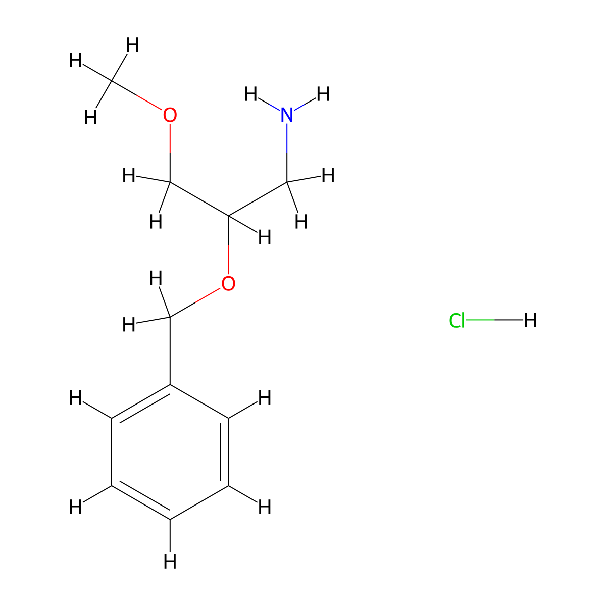 2-(Benzyloxy)-3-methoxypropan-1-aminehydrochloride molecular structure, CAS 2742656-49-9