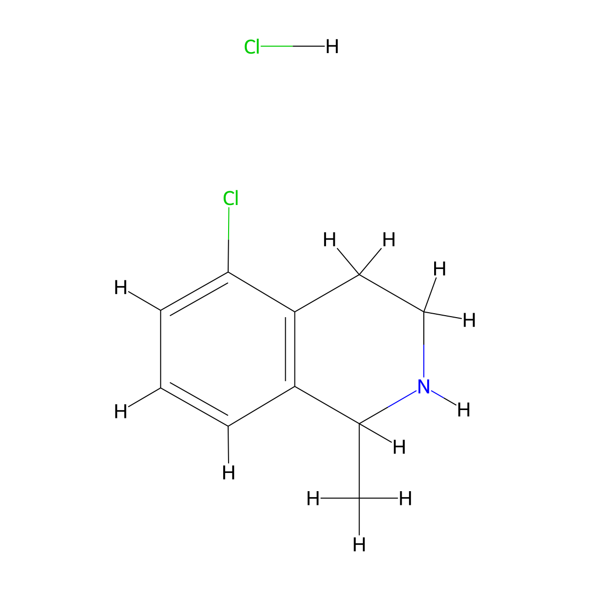 5-Chloro-1-methyl-1,2,3,4-tetrahydroisoquinolinehydrochloride molecular structure, CAS 2742656-76-2