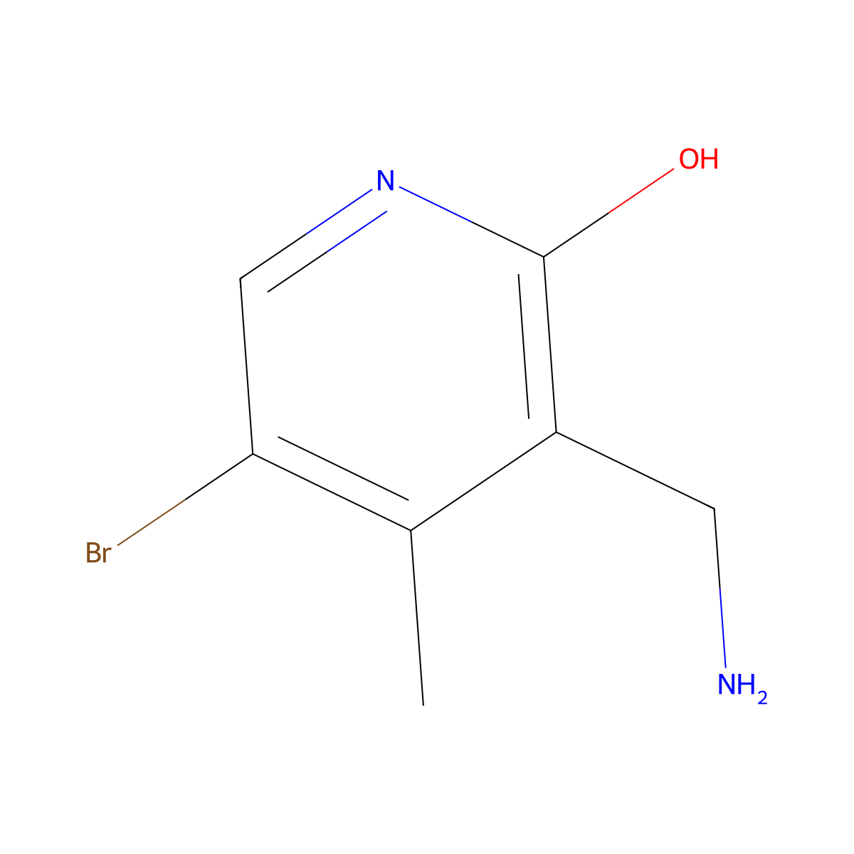 3-(Aminomethyl)-5-bromo-4-methyl-1,2-dihydropyridin-2-one molecular structure, CAS 2742656-88-6