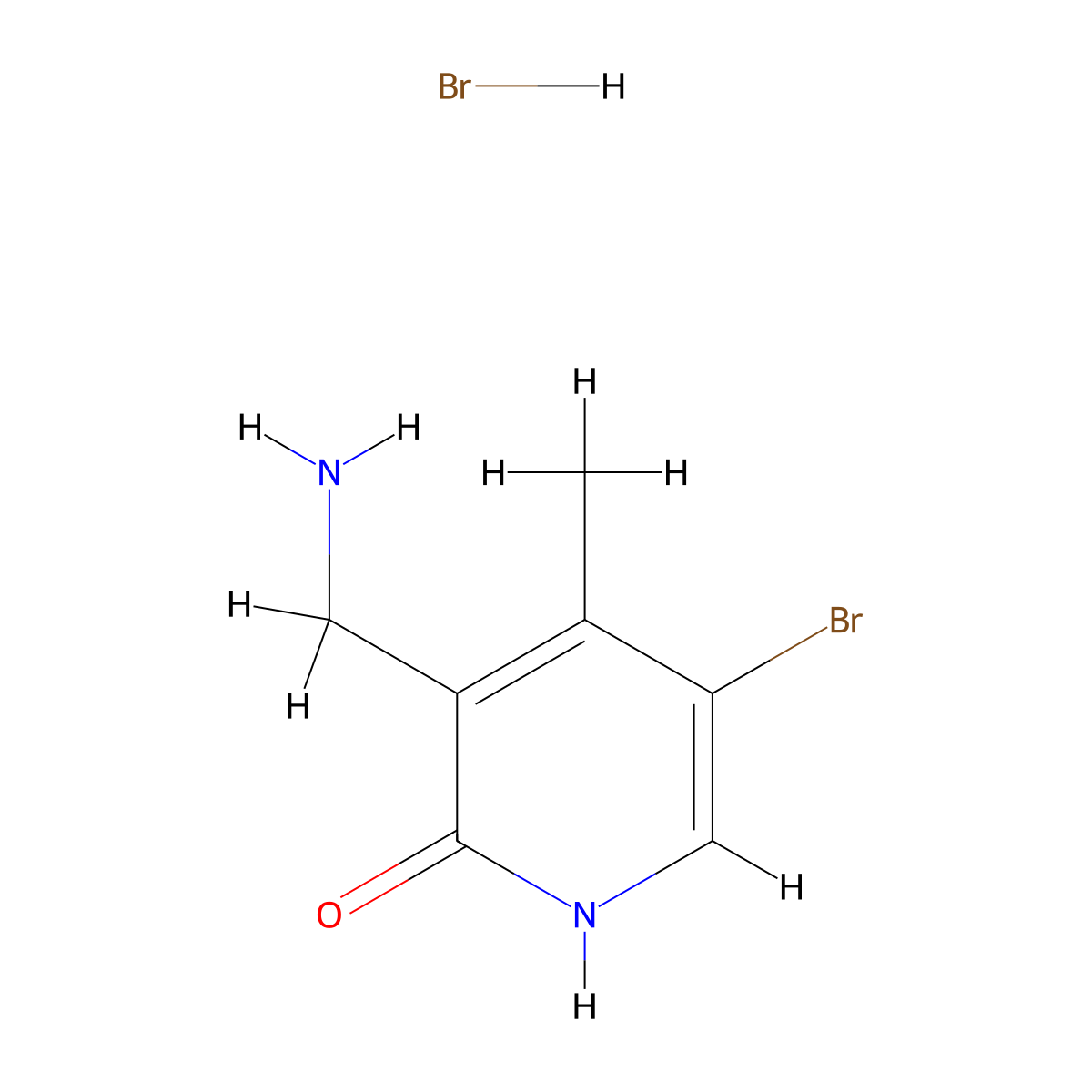 3-(Aminomethyl)-5-bromo-4-methylpyridin-2-olhydrobromide molecular structure, CAS 2742656-89-7