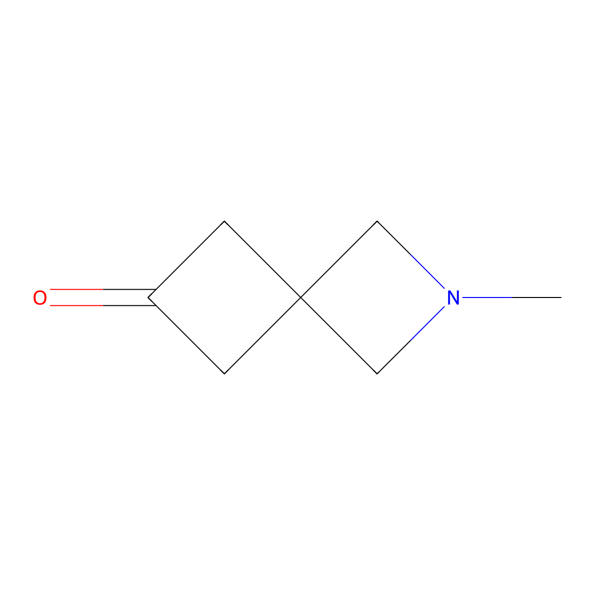 2-Methyl-2-azaspiro[3.3]heptan-6-one molecular structure, CAS 2742656-97-7