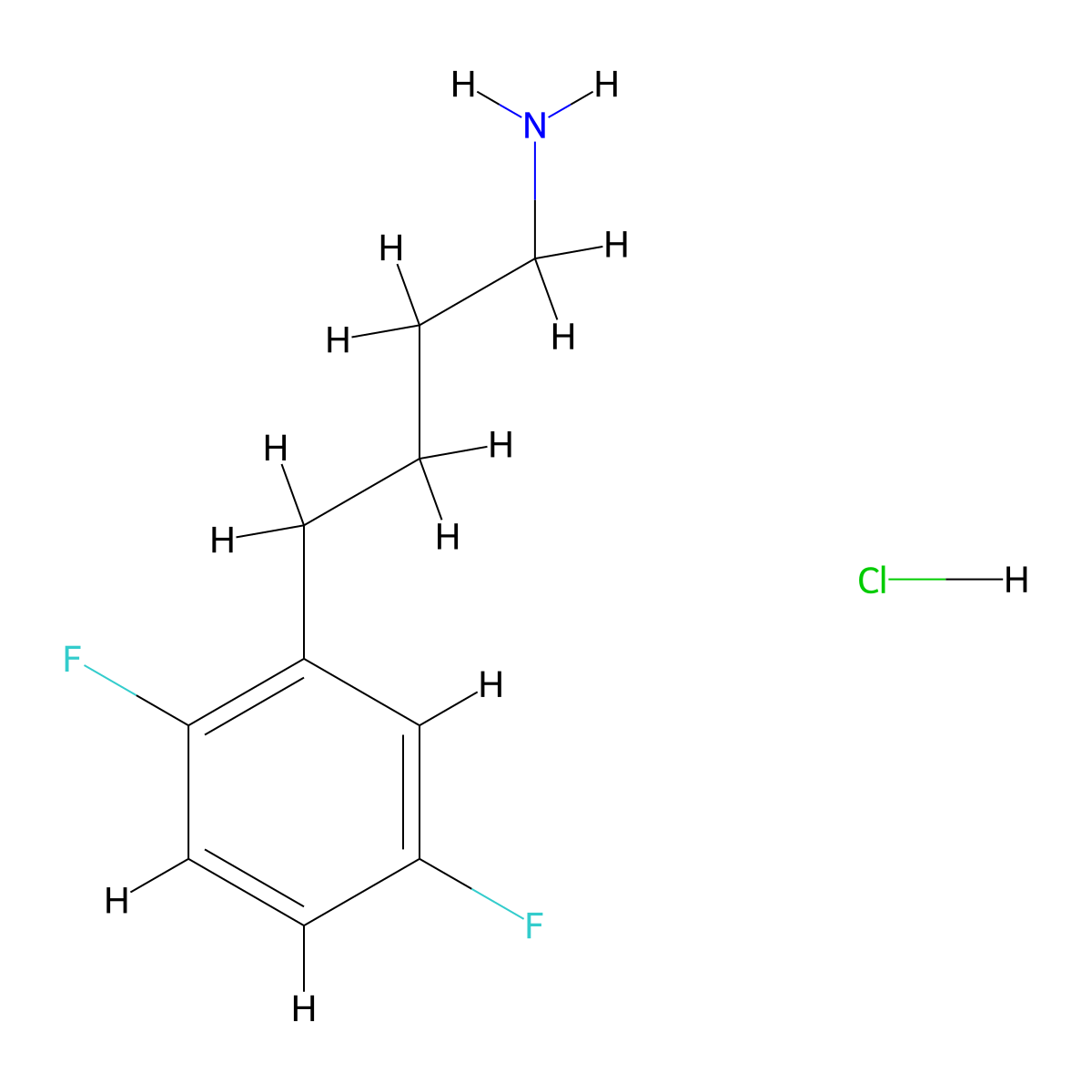 4-(2,5-Difluorophenyl)butan-1-amine hydrochloride molecular structure, CAS 2742657-00-5
