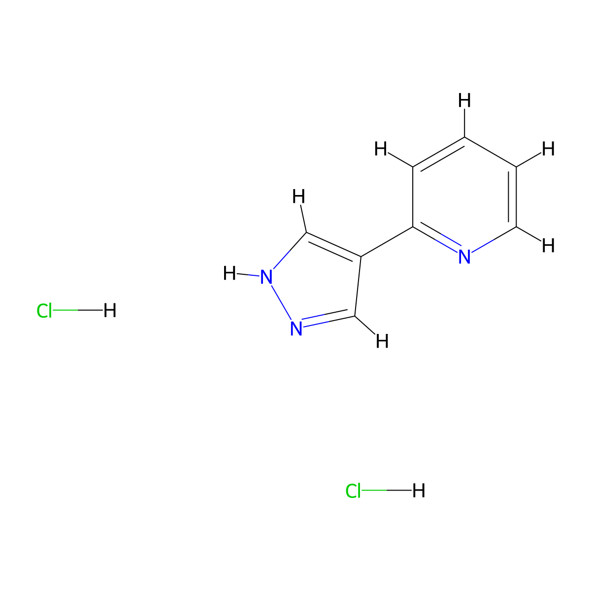 2-(1H-pyrazol-4-yl)pyridinedihydrochloride molecular structure, CAS 2742657-02-7
