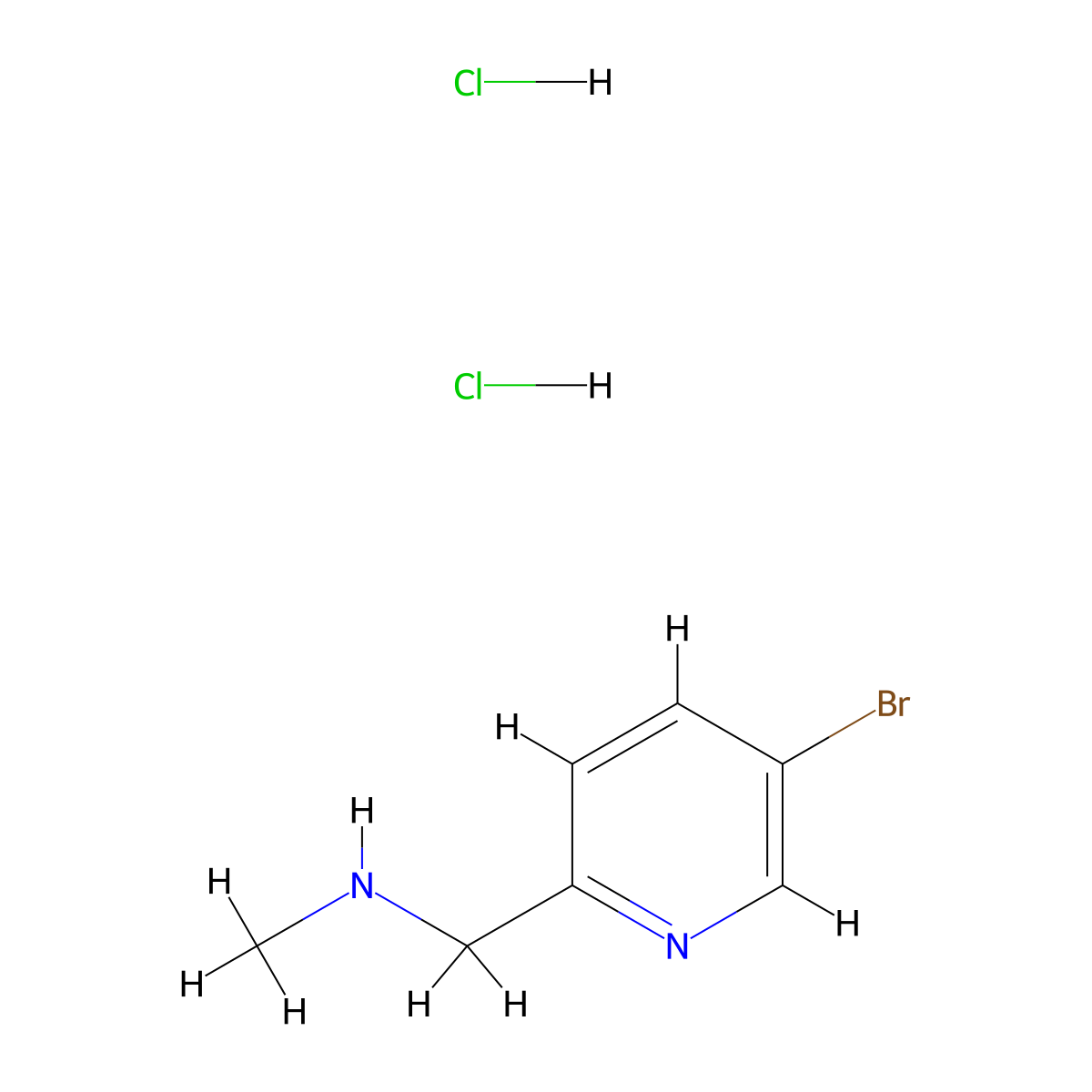[(5-Bromopyridin-2-yl)methyl](methyl)amine dihydrochloride molecular structure, CAS 2742657-03-8