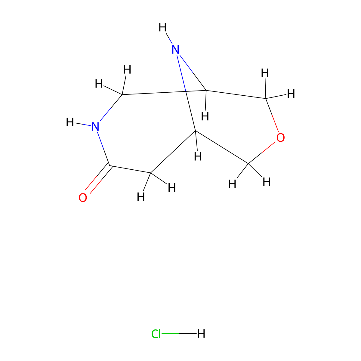 8-Oxa-3,10-diazabicyclo[4.3.1]decan-4-one hydrochloride molecular structure, CAS 2742657-05-0