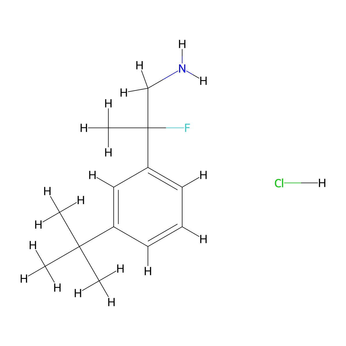 2-(3-Tert-butylphenyl)-2-fluoropropan-1-aminehydrochloride molecular structure, CAS 2742657-07-2