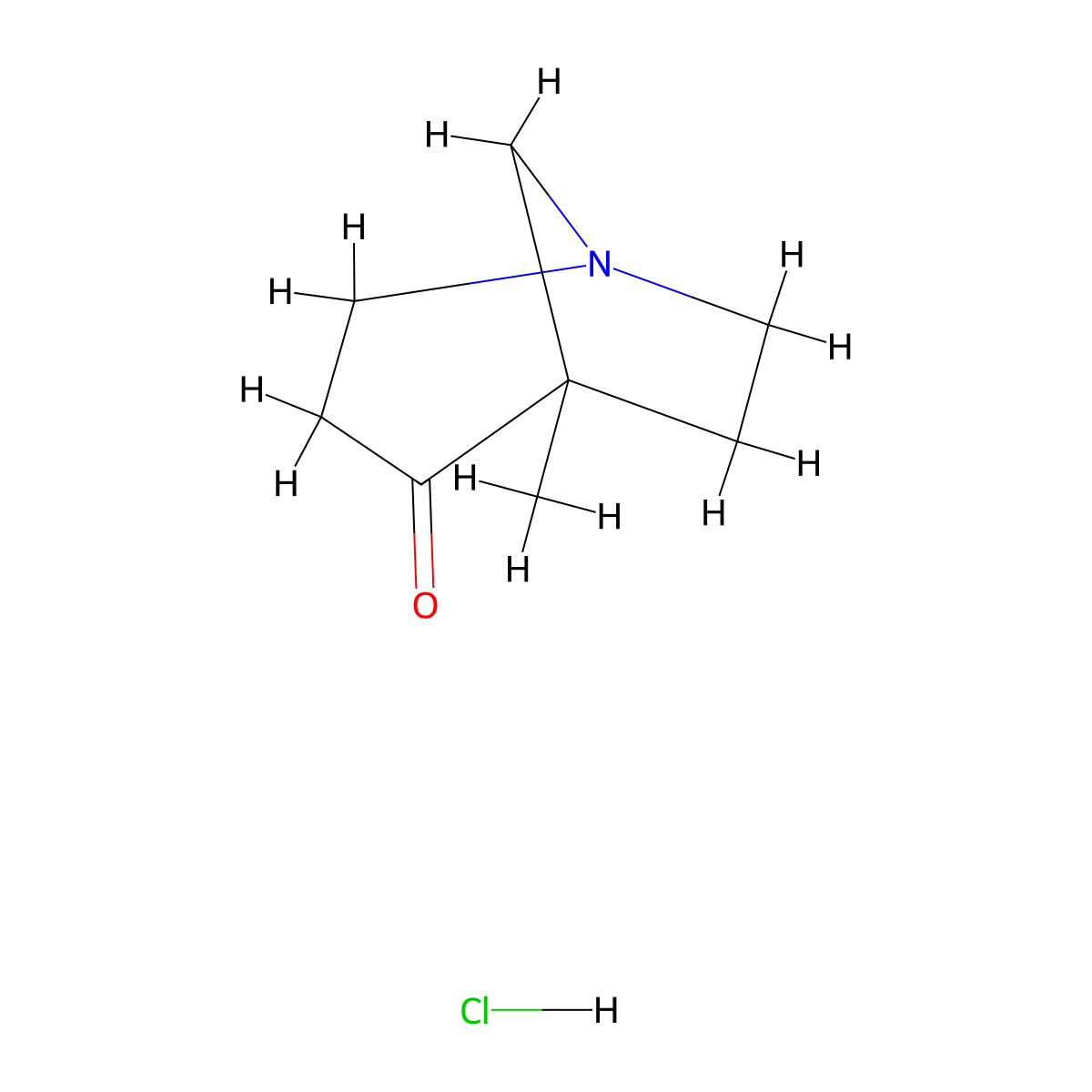 5-Methyl-1-azabicyclo[3.2.1]octan-4-one hydrochloride molecular structure, CAS 2742657-21-0