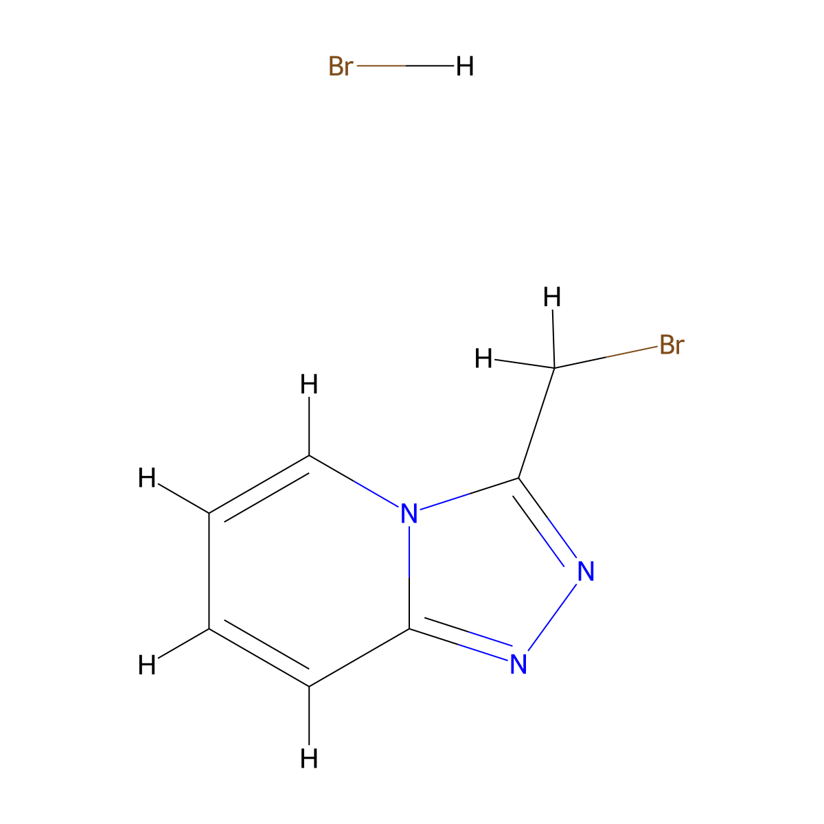3-(Bromomethyl)-(1,2,4)triazolo(4,3-a)pyridine hydrobromide molecular structure, CAS 2742657-30-1