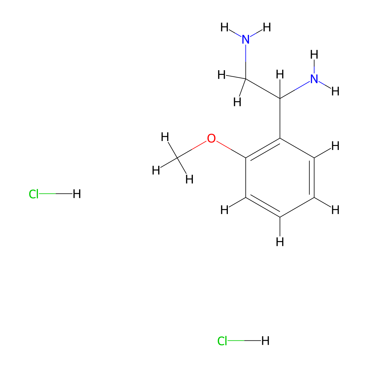 1-(2-Methoxyphenyl)ethane-1,2-diaminedihydrochloride molecular structure, CAS 2742657-35-6