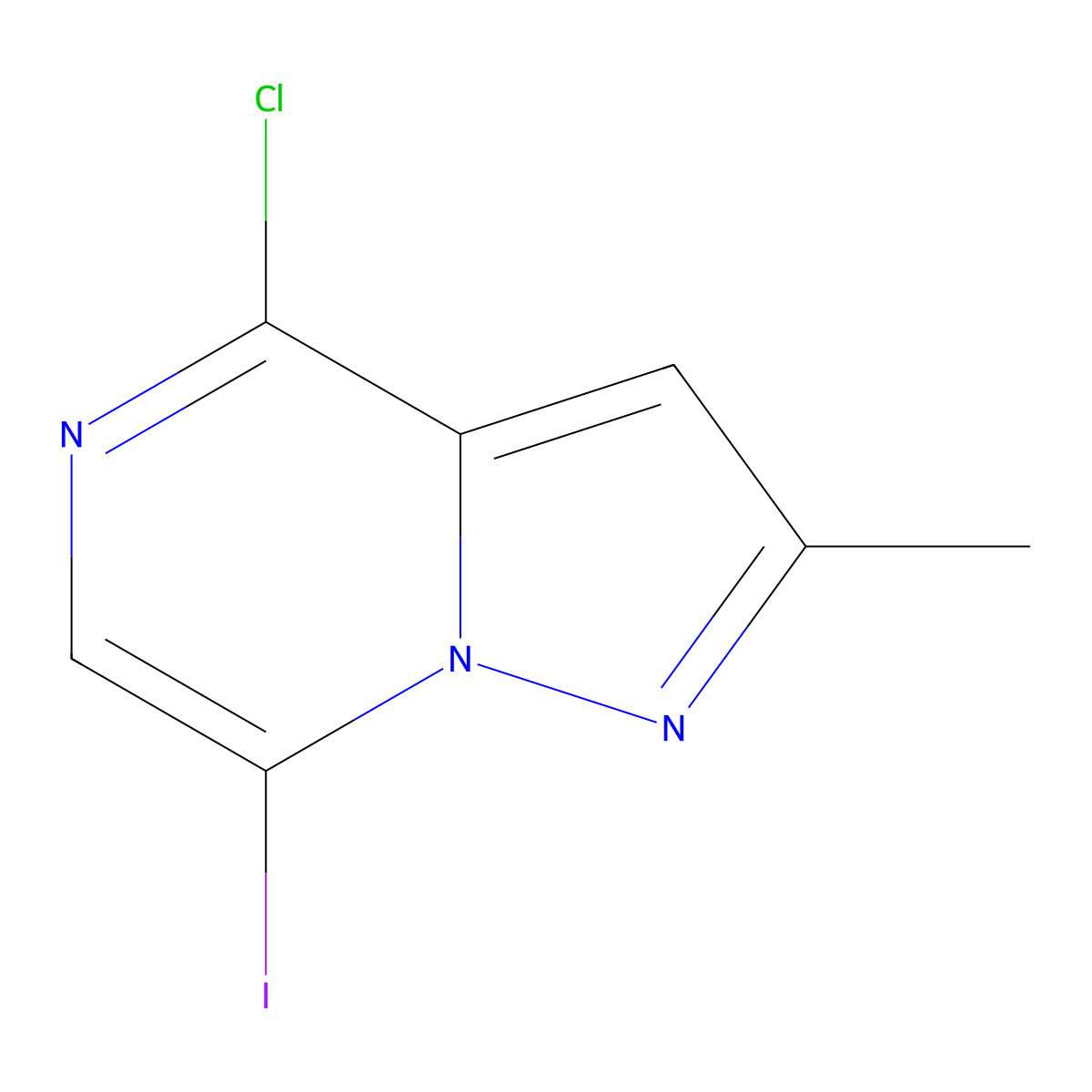 4-Chloro-7-iodo-2-methylpyrazolo[1,5-a]pyrazine molecular structure, CAS 2742657-54-9