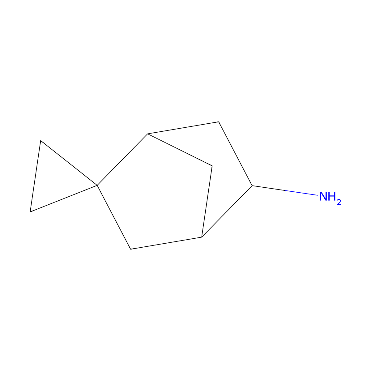 Spiro[bicyclo[2.2.1]heptane-2,1'-cyclopropan]-5-amine molecular structure, CAS 2742657-56-1