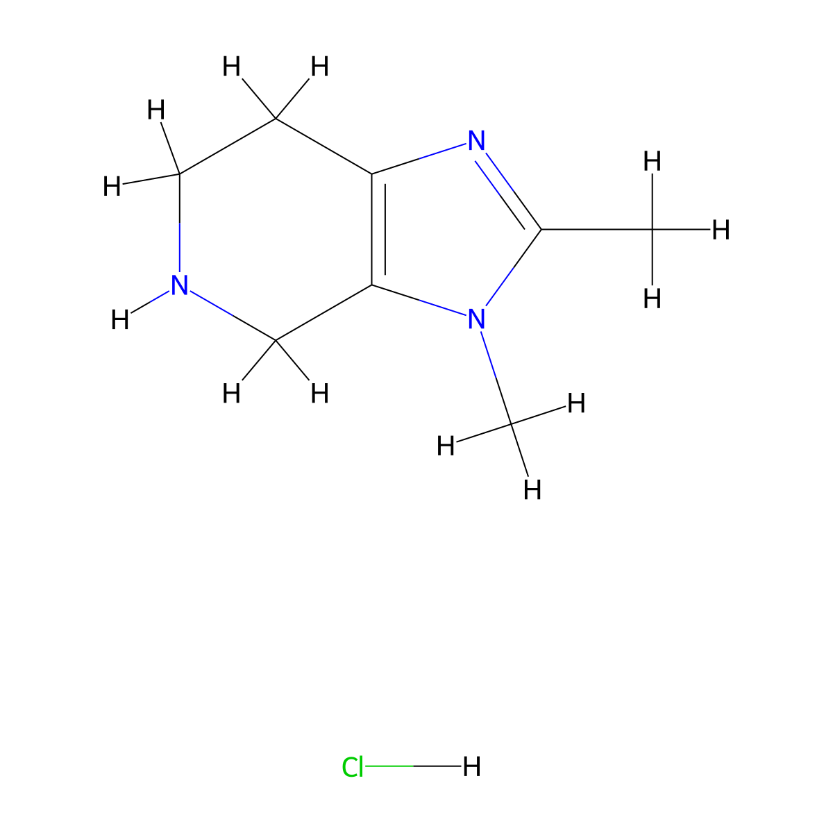 2,3-dimethyl-3H,4H,5H,6H,7H-imidazo[4,5-c]pyridine hydrochloride molecular structure, CAS 2742657-58-3