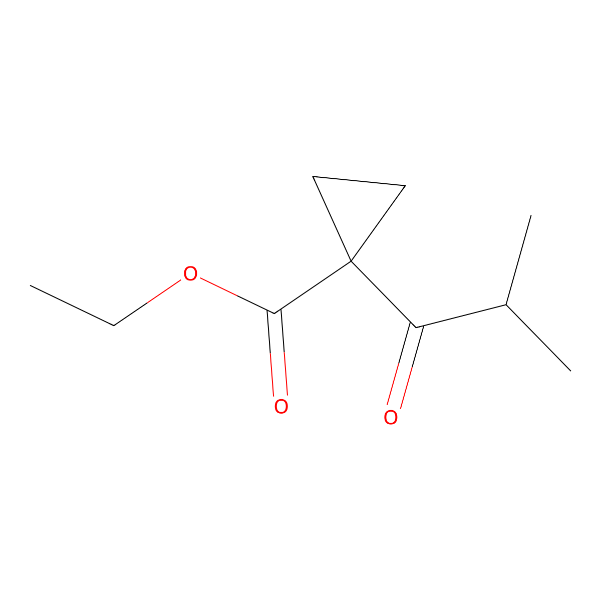 Ethyl 1-isobutyrylcyclopropanecarboxylate molecular structure, CAS 2742657-61-8