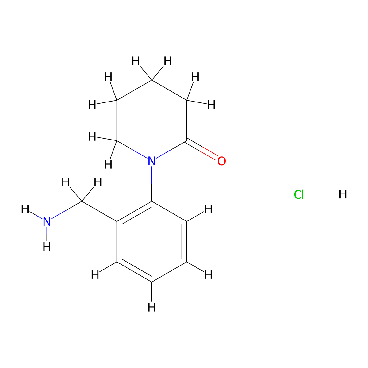 1-[2-(Aminomethyl)phenyl]piperidin-2-onehydrochloride molecular structure, CAS 2742657-66-3