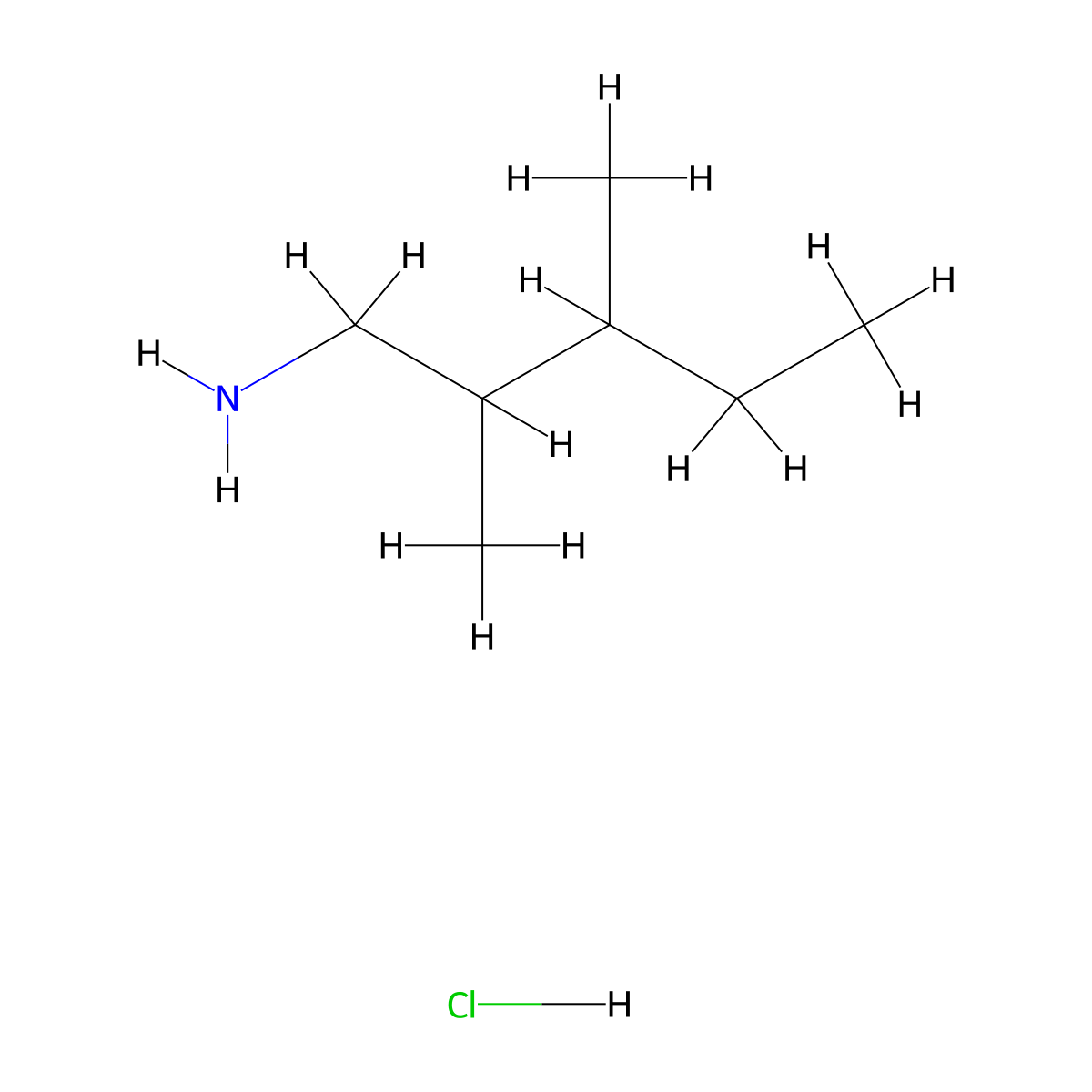 2,3-Dimethylpentan-1-aminehydrochloride molecular structure, CAS 2742657-75-4