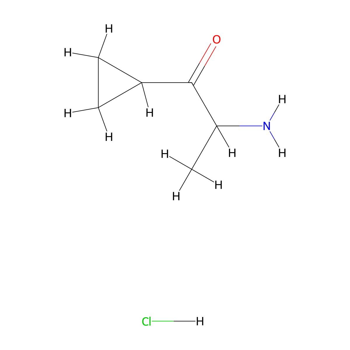 2-Amino-1-cyclopropylpropan-1-onehydrochloride molecular structure, CAS 2742657-80-1