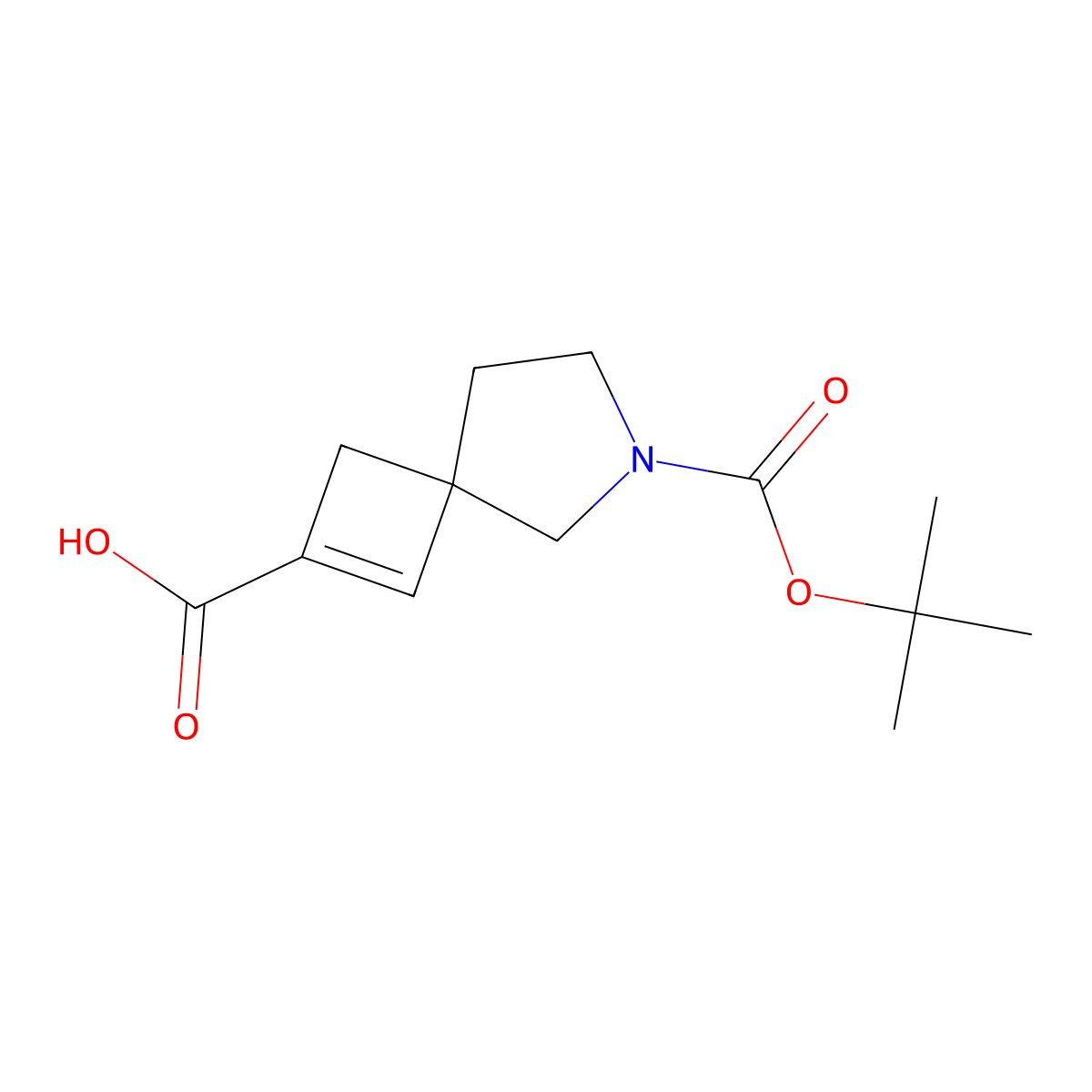 6-[(Tert-butoxy)carbonyl]-6-azaspiro[3.4]oct-1-ene-2-carboxylic acid molecular structure, CAS 2742657-81-2