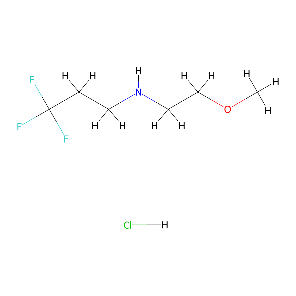 (2-Methoxyethyl)(3,3,3-trifluoropropyl)aminehydrochloride molecular structure, CAS 2742657-82-3