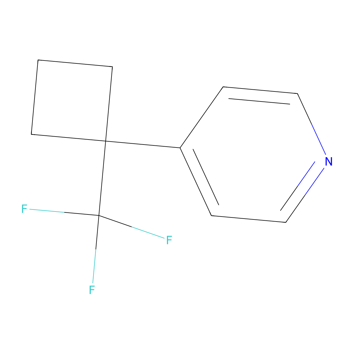 4-[1-(Trifluoromethyl)cyclobutyl]pyridine molecular structure, CAS 2742657-96-9