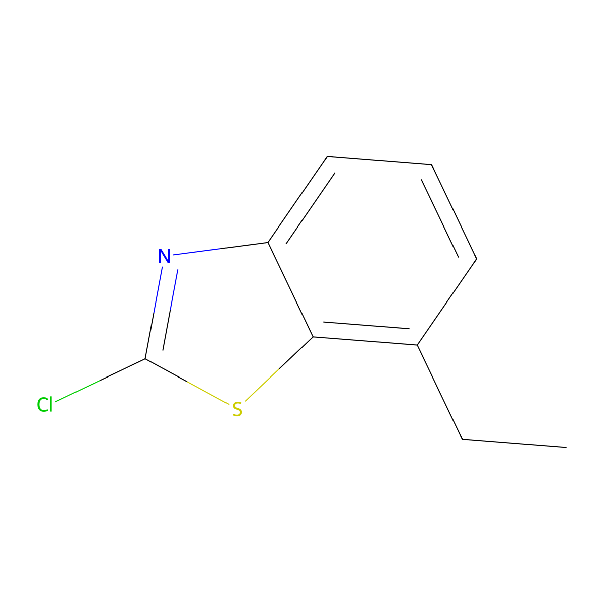 2-Chloro-7-ethyl-1,3-benzothiazole molecular structure, CAS 2742659-15-8