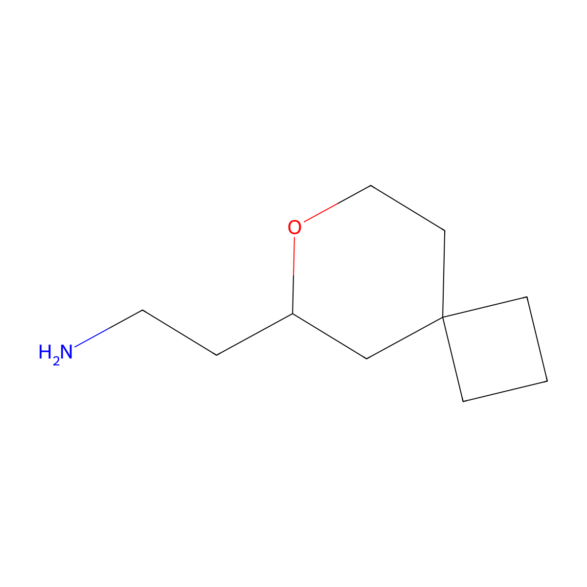 2-{7-Oxaspiro[3.5]nonan-6-yl}ethan-1-amine molecular structure, CAS 2742659-18-1