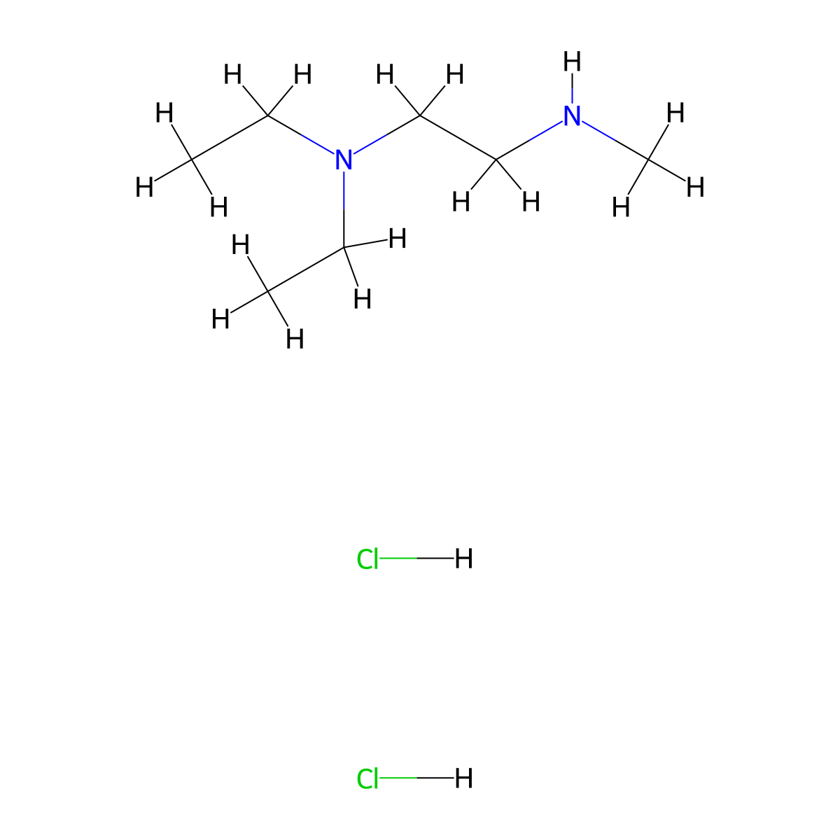 [2-(Diethylamino)ethyl](methyl)aminedihydrochloride molecular structure, CAS 2742659-57-8
