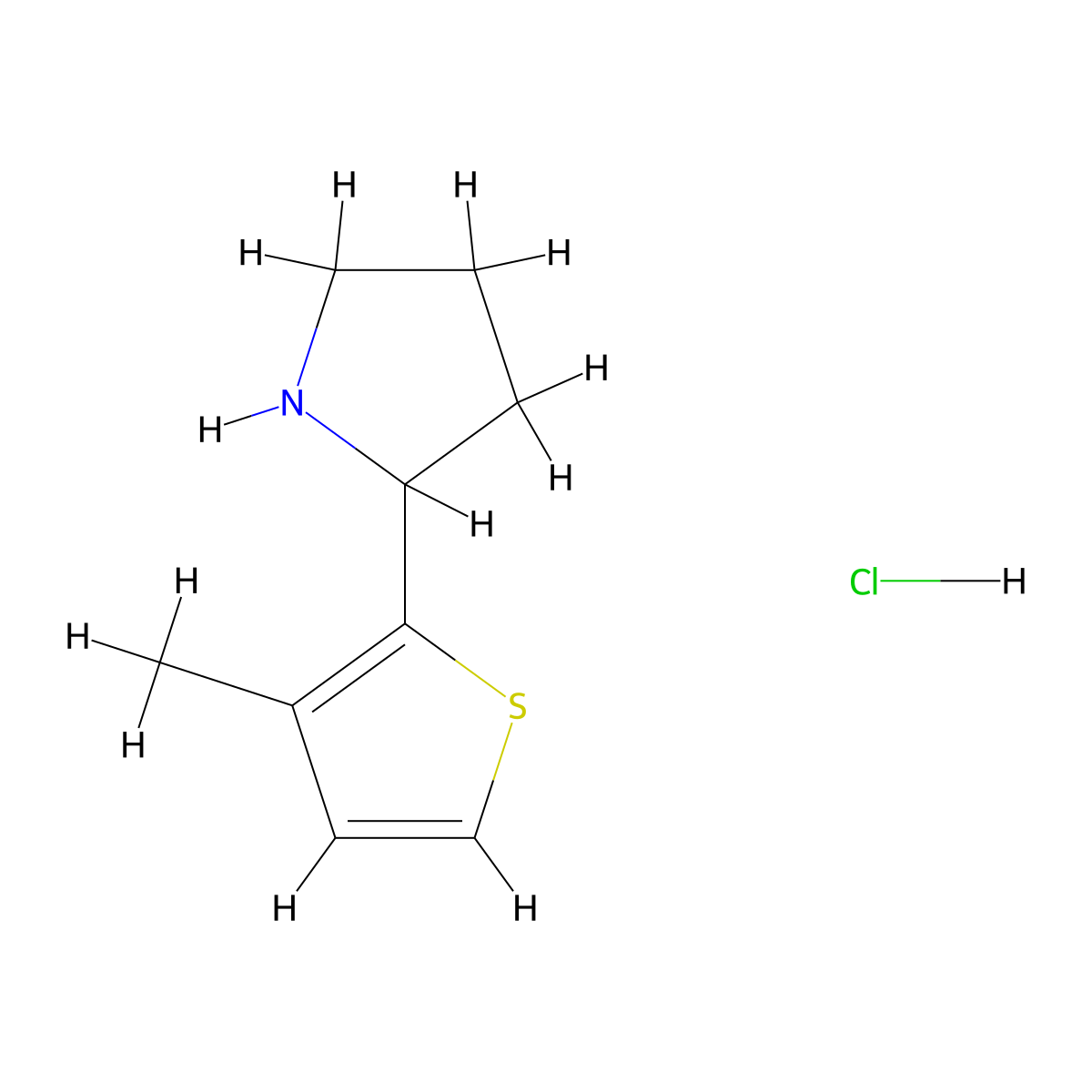 2-(3-Methylthiophen-2-yl)pyrrolidine hydrochloride molecular structure, CAS 2742659-59-0