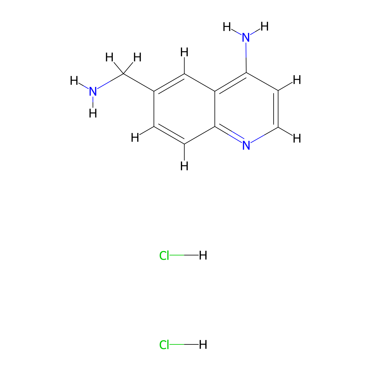 6-(Aminomethyl)quinolin-4-amine dihydrochloride molecular structure, CAS 2742659-73-8