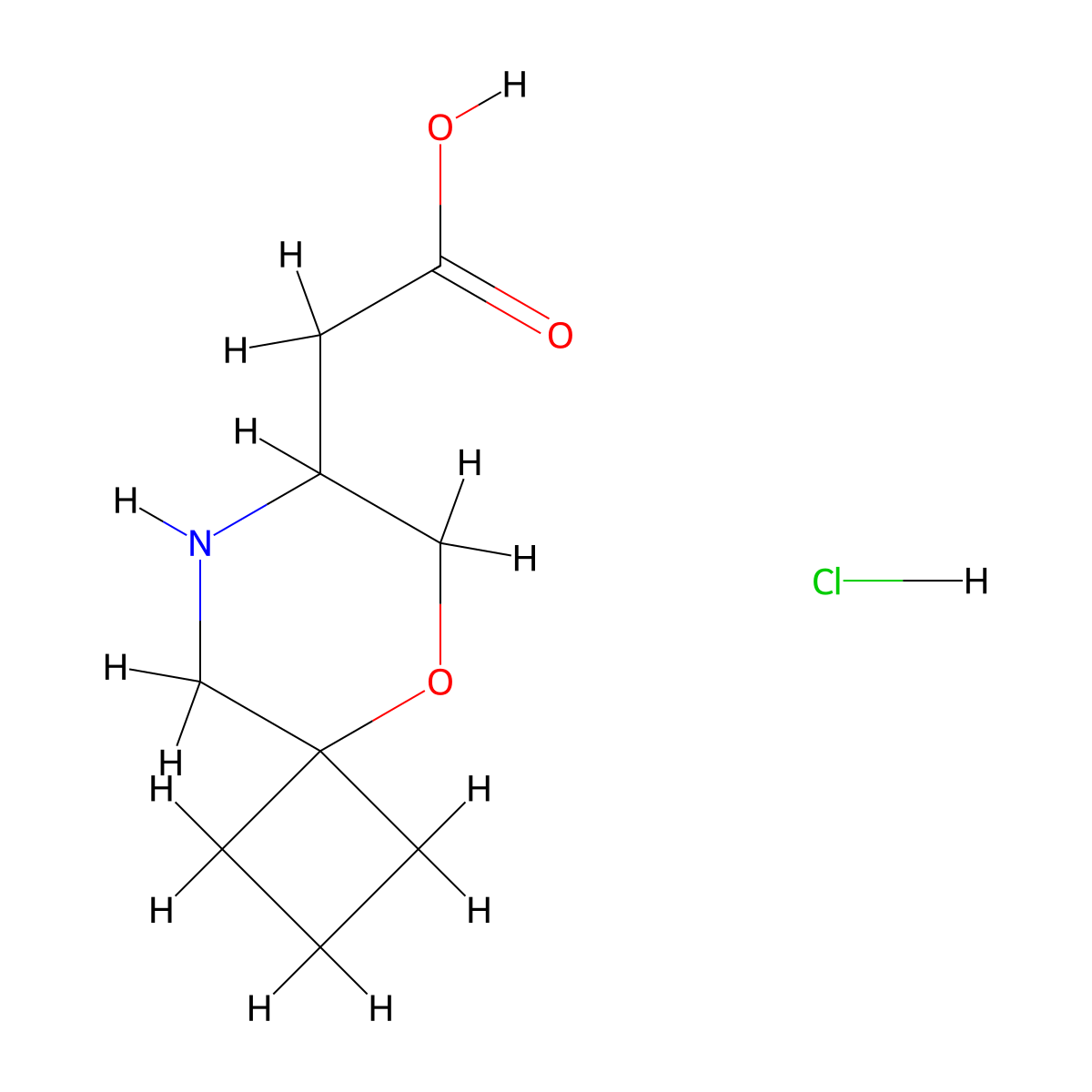 2-{5-Oxa-8-azaspiro[3.5]nonan-7-yl}aceticacidhydrochloride molecular structure, CAS 2742659-86-3