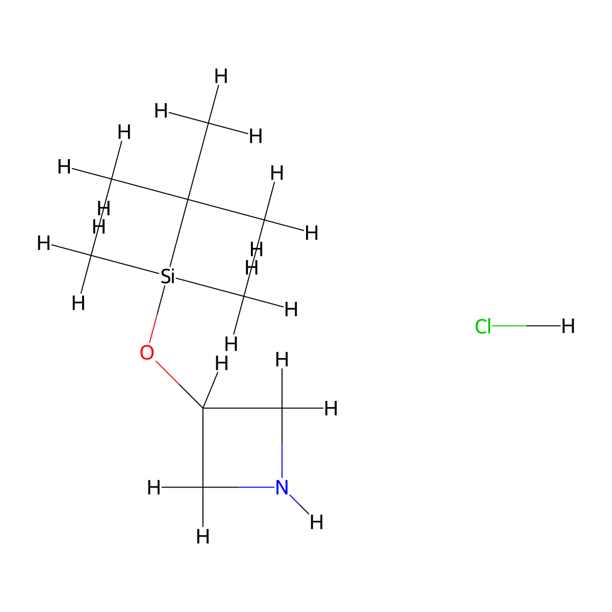 3-[(Tert-butyldimethylsilyl)oxy]azetidine hydrochloride molecular structure, CAS 2742659-87-4