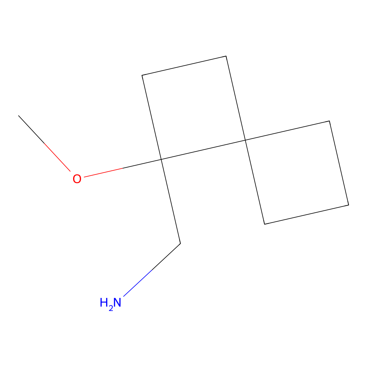 1-{1-Methoxyspiro[3.3]heptan-1-yl}methanamine molecular structure, CAS 2742659-91-0