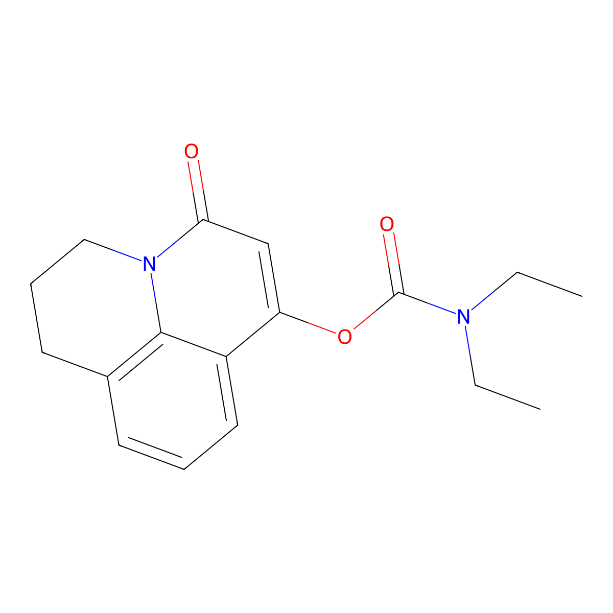 5-oxo-2,3-dihydro-1H,5H-pyrido[3,2,1-ij]quinolin-7-yl diethylcarbamate molecular structure, CAS 274266-25-0