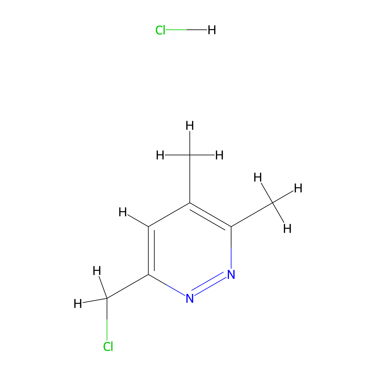 6-(Chloromethyl)-3,4-dimethylpyridazinehydrochloride molecular structure, CAS 2742660-19-9