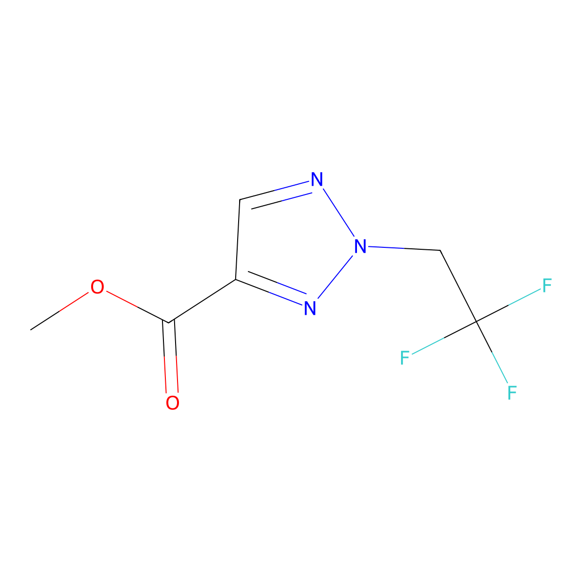 methyl2-(2,2,2-trifluoroethyl)-2H-1,2,3-triazole-4-carboxylate molecular structure, CAS 2742660-22-4