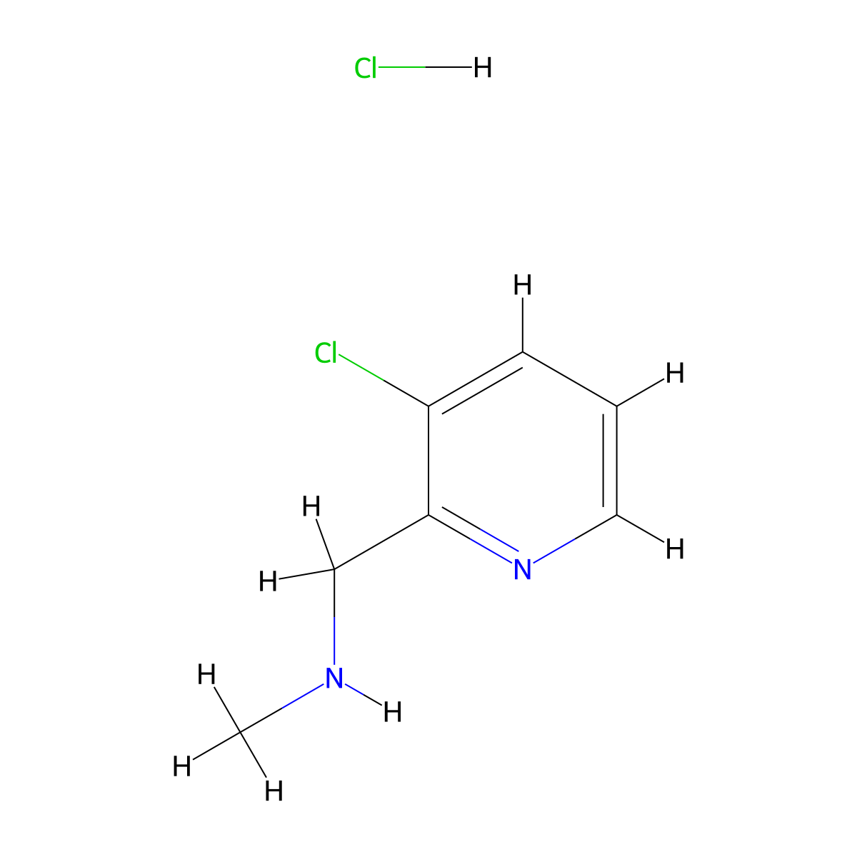 [(3-Chloropyridin-2-yl)methyl](methyl)amine hydrochloride molecular structure, CAS 2742660-26-8
