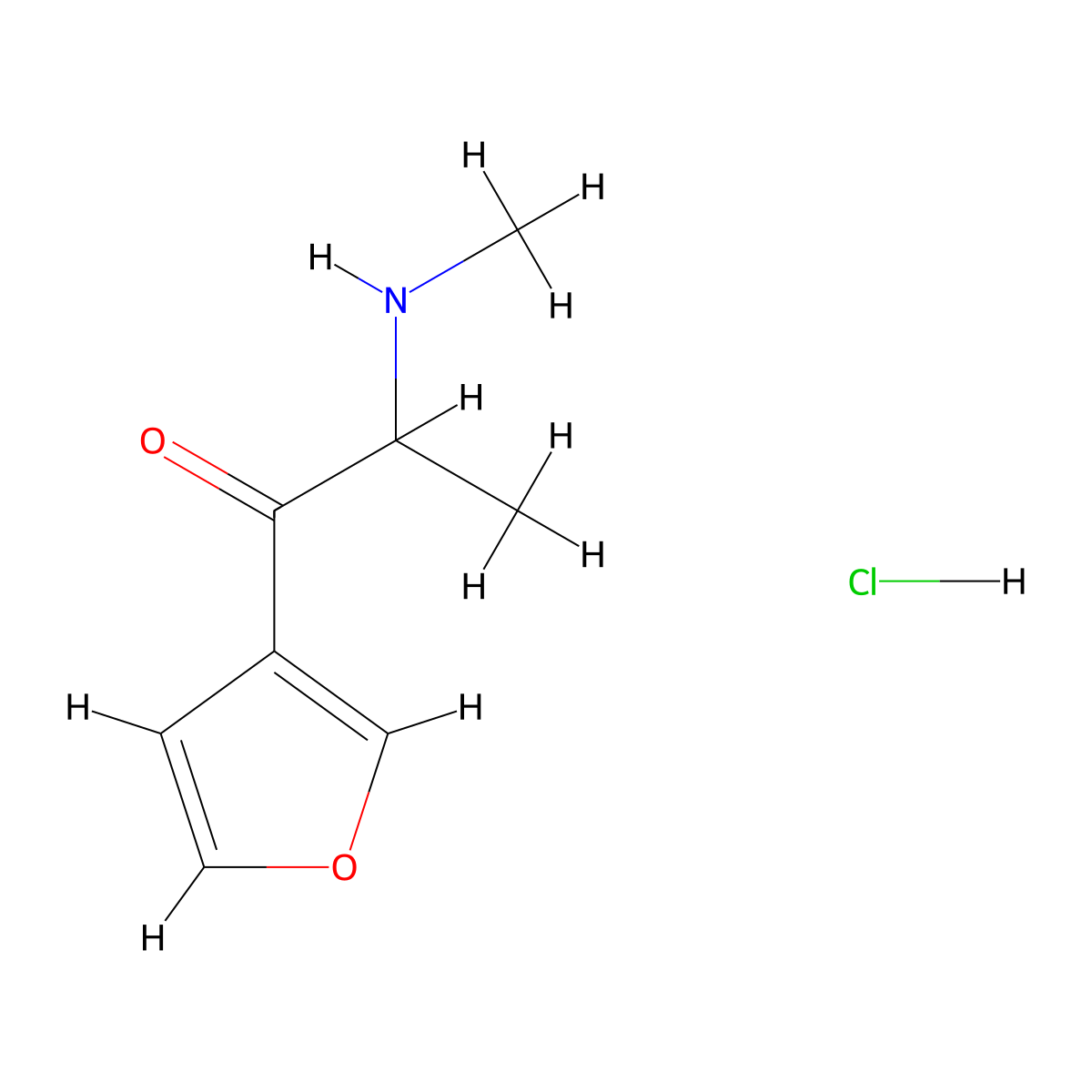 1-(Furan-3-yl)-2-(methylamino)propan-1-one hydrochloride molecular structure, CAS 2742660-28-0