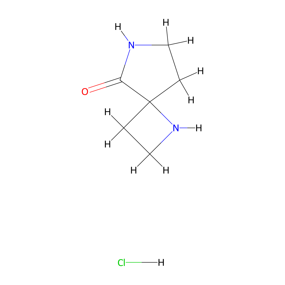 1,6-Diazaspiro[3.4]octan-5-one hydrochloride molecular structure, CAS 2742660-32-6