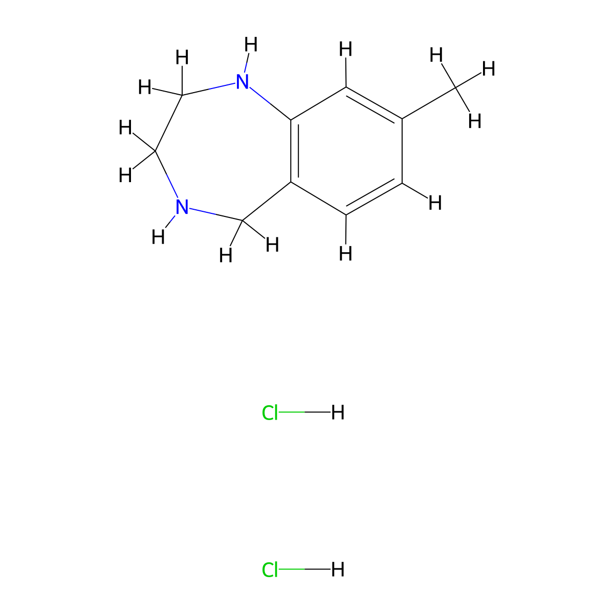 8-methyl-2,3,4,5-tetrahydro-1H-1,4-benzodiazepinedihydrochloride molecular structure, CAS 2742660-58-6