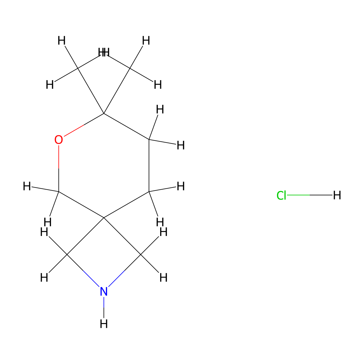 7,7-Dimethyl-6-oxa-2-azaspiro[3.5]nonane hydrochloride molecular structure, CAS 2742660-62-2