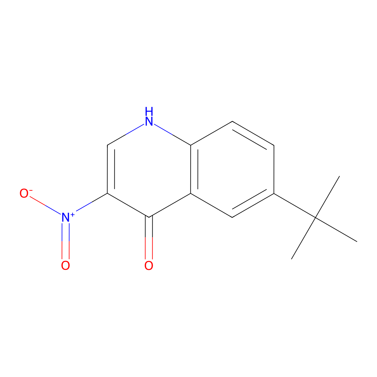 6-Tert-butyl-3-nitroquinolin-4-ol molecular structure, CAS 2742660-64-4