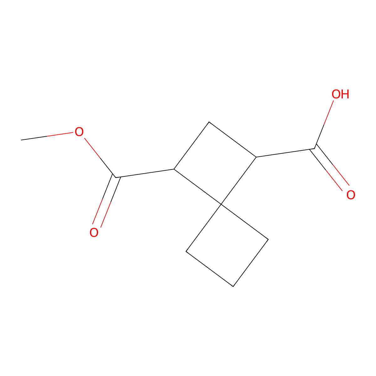 3-(Methoxycarbonyl)spiro[3.3]heptane-1-carboxylicacid molecular structure, CAS 2742660-70-2