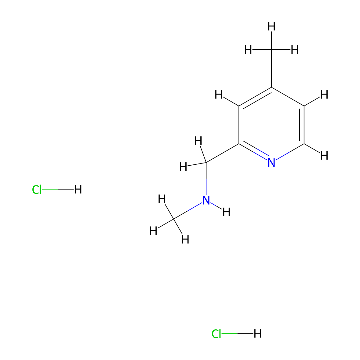 Methyl[(4-methylpyridin-2-yl)methyl]amine dihydrochloride molecular structure, CAS 2742660-75-7