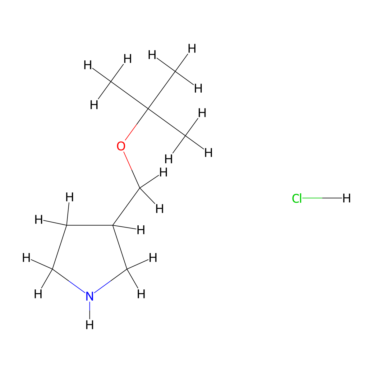 3-[(Tert-butoxy)methyl]pyrrolidinehydrochloride molecular structure, CAS 2742660-76-8