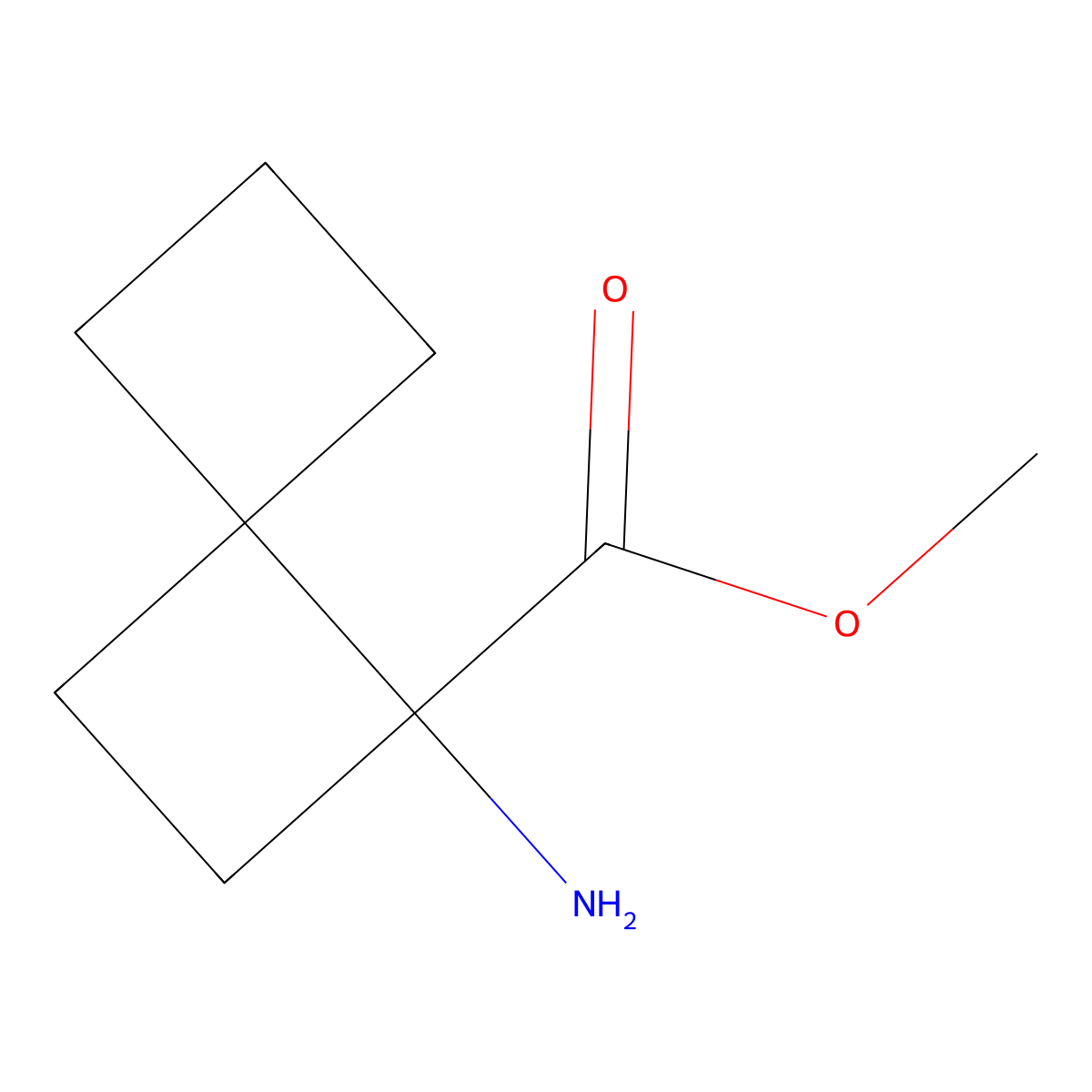 Methyl 1-aminospiro[3.3]heptane-1-carboxylate molecular structure, CAS 2742660-78-0