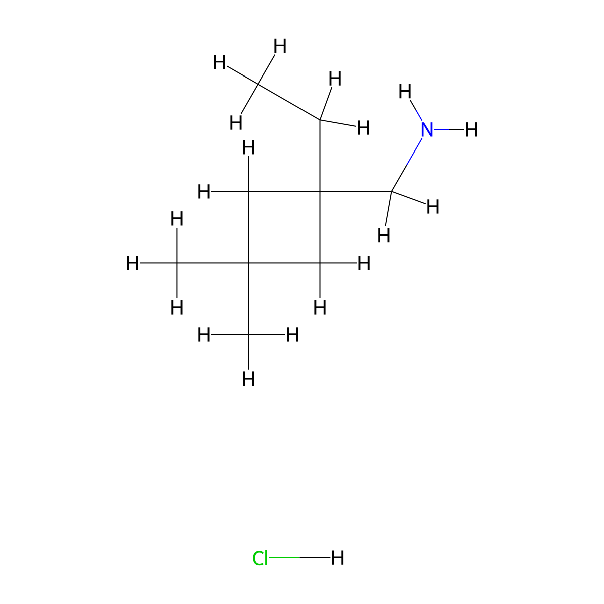 1-(1-Ethyl-3,3-dimethylcyclobutyl)methanaminehydrochloride molecular structure, CAS 2742660-84-8