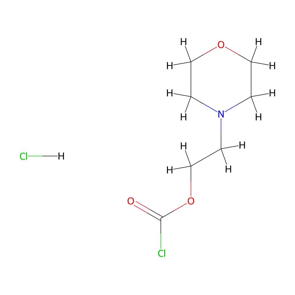 2-(Morpholin-4-yl)ethyl carbonochloridate hydrochloride molecular structure, CAS 2742660-85-9