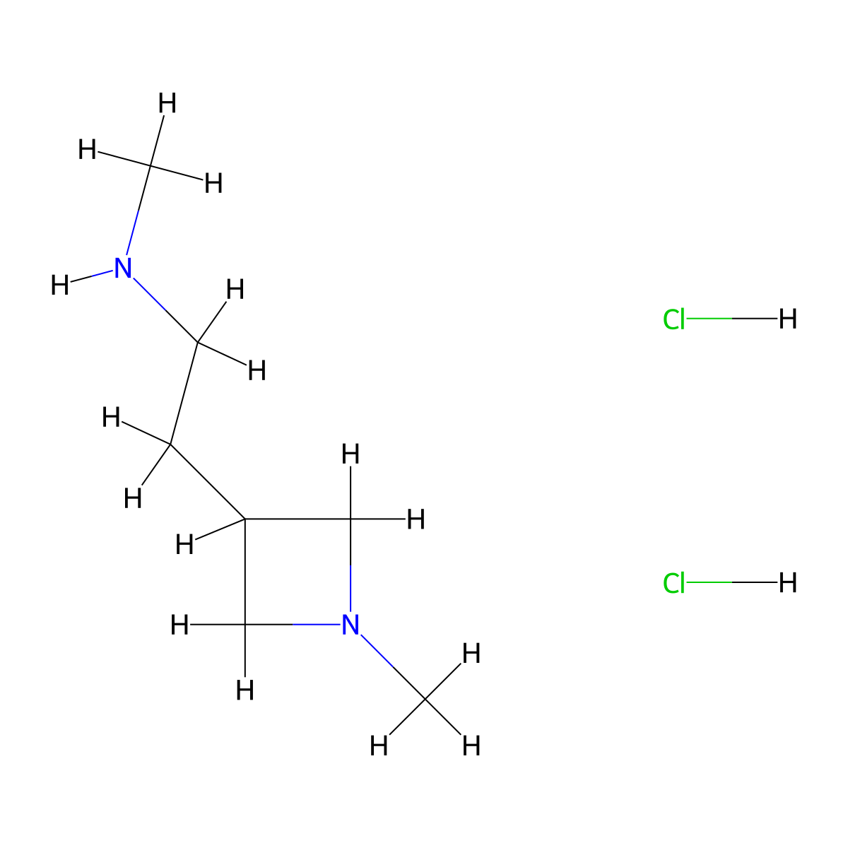 Methyl[2-(1-methylazetidin-3-yl)ethyl]aminedihydrochloride molecular structure, CAS 2742660-89-3