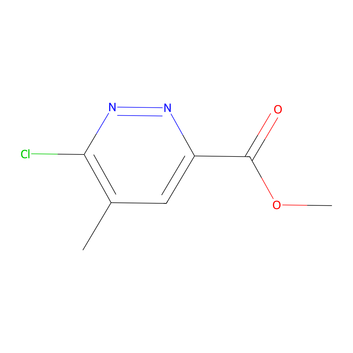 Methyl 6-chloro-5-methylpyridazine-3-carboxylate molecular structure, CAS 2742660-93-9